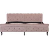 Bettgestell Rosa Samt 180x200 cm Vidaxl