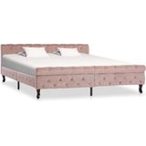 Bettgestell Rosa Samt 180x200 cm Vidaxl