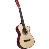 vidaXL Gitaar cutaway met 6 snaren western akoestisch 38"" lindenhout