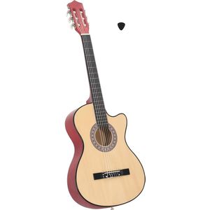 vidaXL Gitaar cutaway met 6 snaren western akoestisch 38" lindenhout