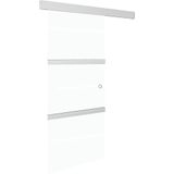 VidaXL-Schuifdeur-90x205-cm-ESG-glas-en-aluminium-zilverkleurig