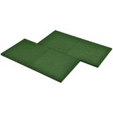 vidaXL - Valtegels - 18 - st - 50x50x3 - cm - rubber - groen