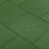 vidaXL - Valtegels - 18 - st - 50x50x3 - cm - rubber - groen