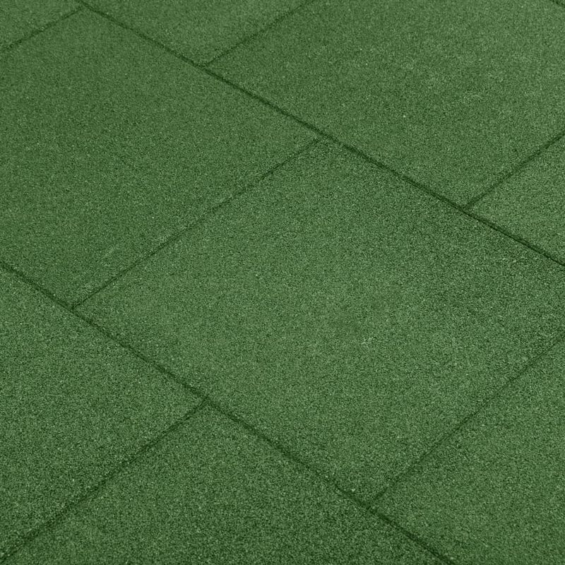 vidaXL - Valtegels - 18 - st - 50x50x3 - cm - rubber - groen