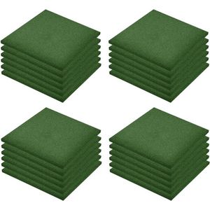 VidaXL-Valtegels-24-st-50x50x3-cm-rubber-groen