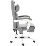 vidaXL Kantoormassagestoel - Grijs - Stof - Ergonomisch Ontwerp