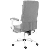 vidaXL Kantoormassagestoel - Grijs - Stof - Ergonomisch Ontwerp