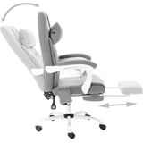vidaXL Kantoormassagestoel - Grijs - Stof - Ergonomisch Ontwerp