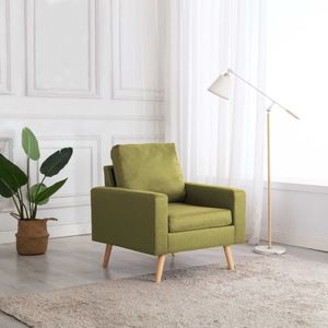 VidaXL Groene Stoffen Fauteuil