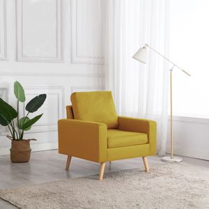 vidaXL Sessel Gelb Stoff