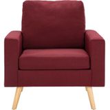 vidaXL Fauteuil stof wijnrood