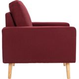 vidaXL Fauteuil stof wijnrood