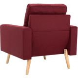 vidaXL Fauteuil stof wijnrood