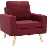 vidaXL Fauteuil stof wijnrood