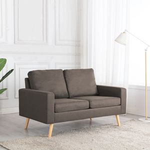 vidaXL 2-Sitzer-Sofa Taupe Stoff