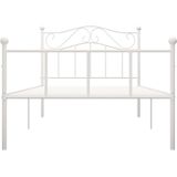 vidaXL Bedframe metaal wit 90x200 cm