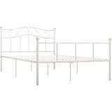 vidaXL Bedframe metaal wit 160x200 cm