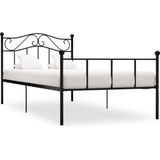 vidaXL Bedframe metaal zwart 90x200 cm