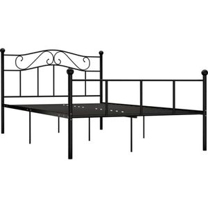 Bedframe metaal zwart 120x200 cm