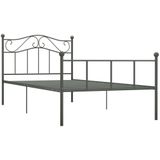 VidaXL Bedframe Metaal Grijs 90x200 cm