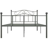 vidaXL Bedframe metaal grijs 120x200 cm