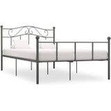 vidaXL Bedframe metaal grijs 120x200 cm