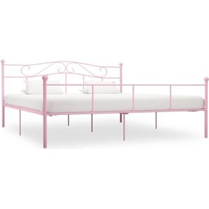 VidaXL Bedframe Metaal Roze 180x200 cm