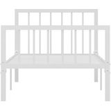 vidaXL Bedframe metaal wit 90x200 cm