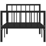 vidaXL Bedframe metaal zwart 90x200 cm