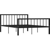 VidaXL Bedframe Metaal Zwart 140x200 cm