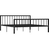 vidaXL Bedframe metaal zwart 180x200 cm