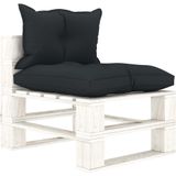 VidaXL 6-Delige Loungeset met Antracietkleurige Kussens - Pallet Hout