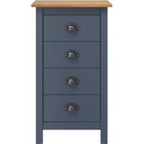 Sideboard Hill Grau 46x35x80 cm Massivholz Kiefer Vidaxl
