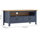 vidaXL-Tv-meubel-Hill-110x40x47-cm-massief-grenenhout-grijs