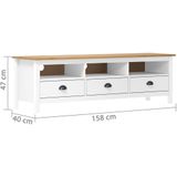 vidaXL-Tv-meubel-Hill-Range-158x40x47-cm-massief-grenenhout-wit