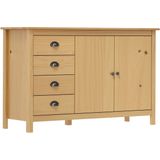 vidaXL-Dressoir-Hill-130x40x80-cm-massief-grenenhout-honingbruin