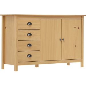 vidaXL-Dressoir-Hill-130x40x80-cm-massief-grenenhout-honingbruin