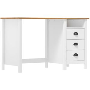 vidaXL Schreibtisch Hill mit 3 Schubladen 120x50x74 cm Kiefernholz