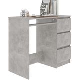 VidaXL Bureau 90x45x76 cm Spaanplaat Betongrijs