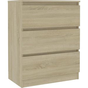 vidaXL Dressoir 60x35x76 cm bewerkt hout sonoma eikenkleurig