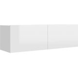 vidaXL-Tv-meubel-100x30x30-cm-bewerkt-hout-hoogglans-wit