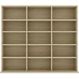 VidaXL Cd-kast 102x23x89,5 cm Bewerkt Hout Sonoma Eikenkleurig