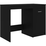 VidaXL Bureau 100x50x76 cm - Bewerkt Hout Zwart