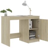 vidaXL-Bureau-100x50x76-cm-bewerkt-hout-sonoma-eikenkleurig