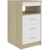 vidaXL-Ladekast-40x50x76-cm-bewerkt-hout-wit-en-sonoma-eikenkleurig