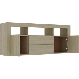 vidaXL TV-meubel Sonoma eiken 120 x 30 x 50 cm spaanplaat - 801817