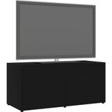 VidaXL TV-meubel 80x34x36 cm Spaanplaat Zwart