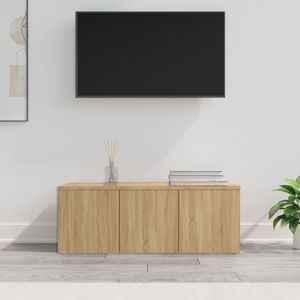 vidaXL - Tv-meubel - 80x34x30 - cm - bewerkt - hout - sonoma - eikenkleurig