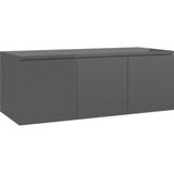 VidaXL Tv-meubel 80x34x30 cm - Spaanplaat Hoogglans Grijs