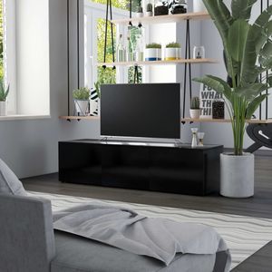 vidaXL Tv-meubel 120x34x30 cm spaanplaat zwart